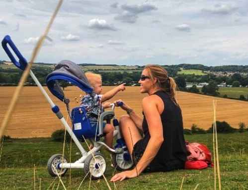 Helen Glover wit her child. kid, son